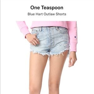 NWT One Teaspoon Blue Hart Outlaws size 24
